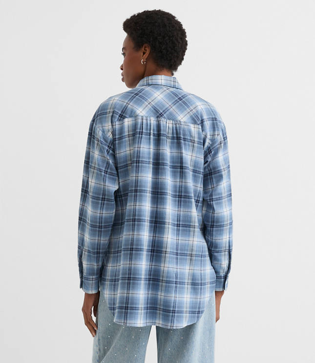Plaid Flannel Everyday Oversized Tunic Shirt