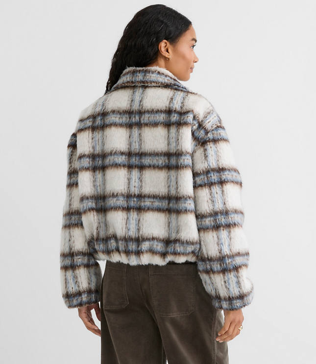 Plaid Boucle Bubble Jacket
