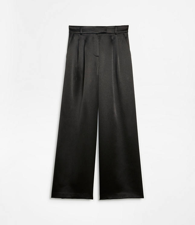 Petite LOFT Versa Satin Palazzo Pants