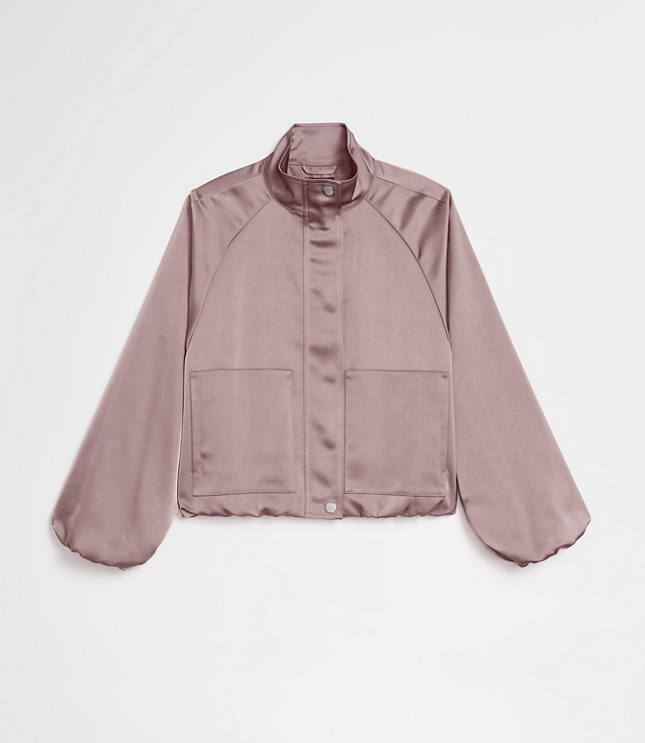 LOFT Versa Satin Bomber Jacket