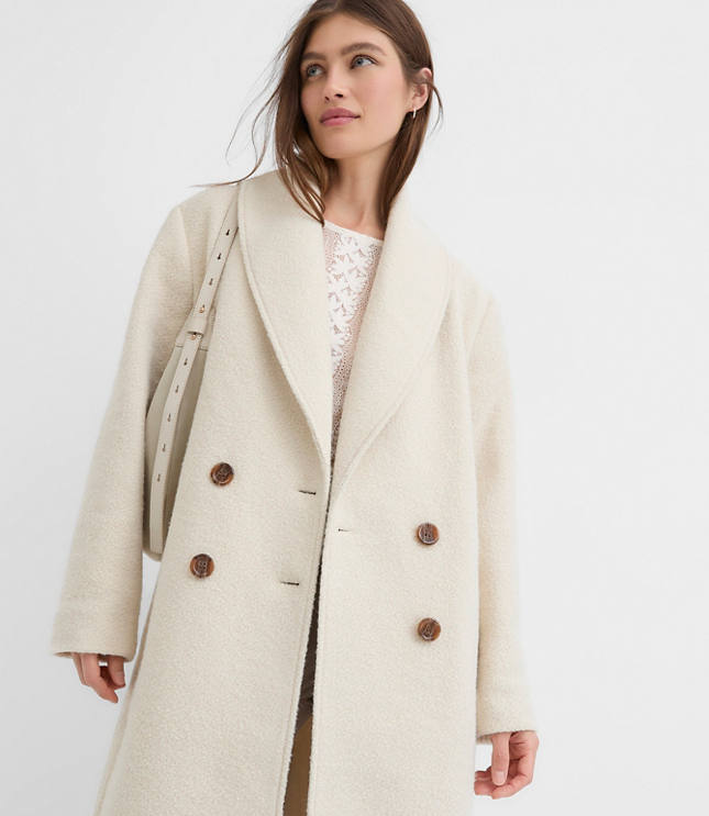 Faux Fur Shawl Collar Belted Coat