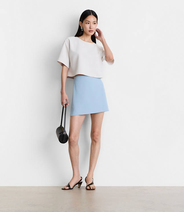 LOFT Versa Crepe Drape Relaxed Tee