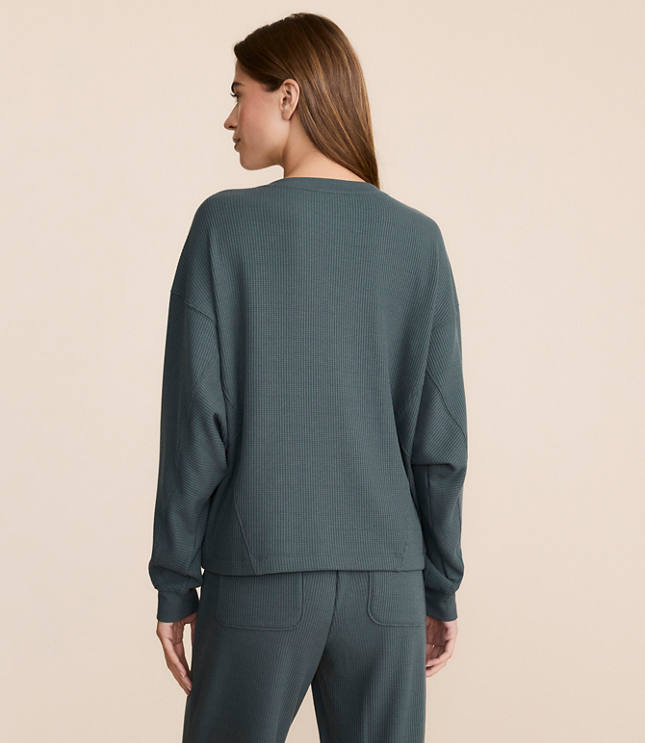 Lou & Grey Upstate Waffle V-Neck Top