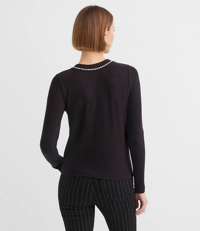 Reversible Jeweled Bow Top