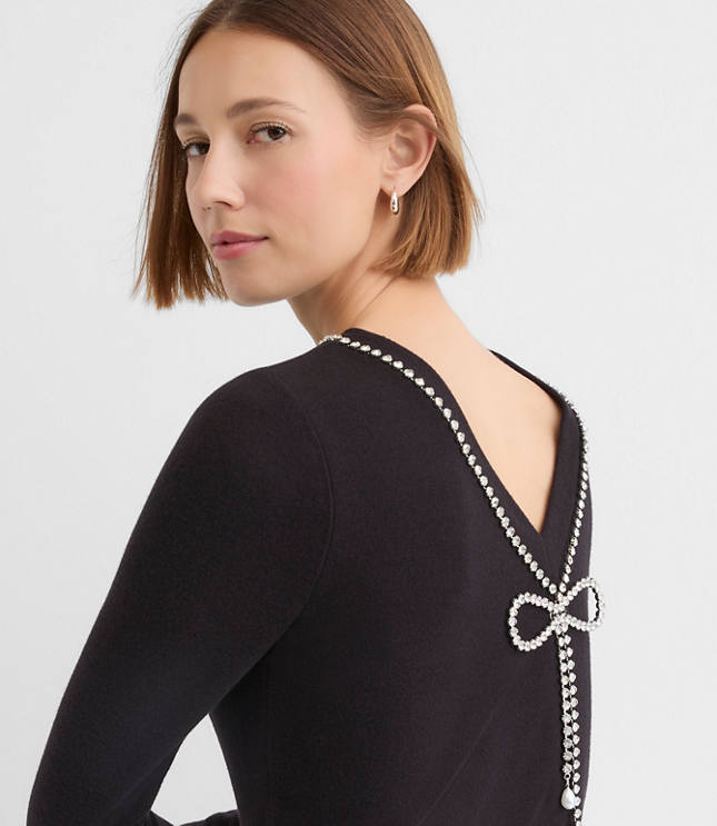 Reversible Jeweled Bow Top