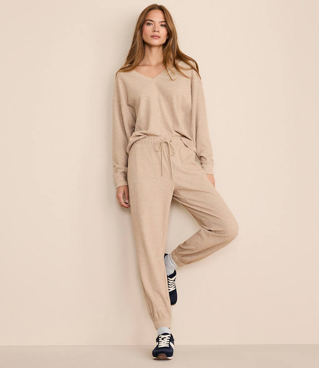 Lou & Grey Heathered Upstate Waffle Joggers