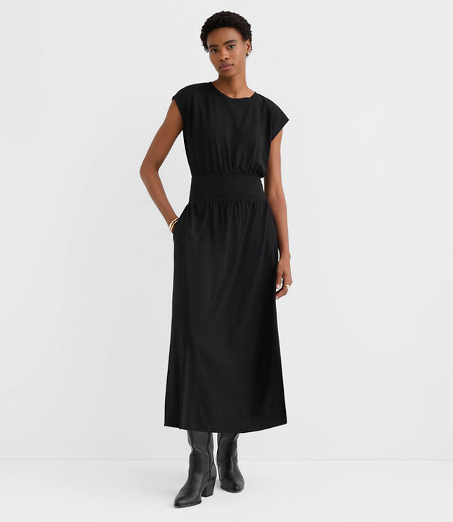 Cap Sleeve Maxi Pocket Dress