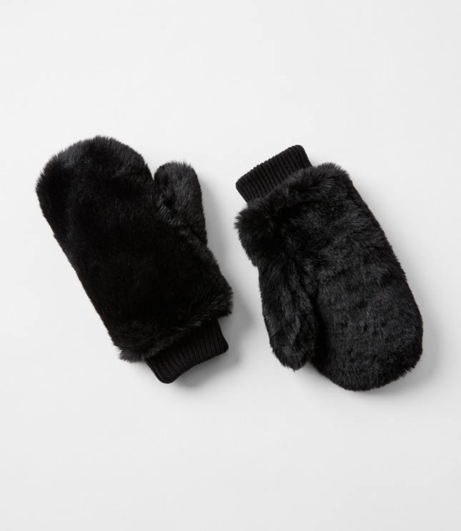 Faux Fur Mittens