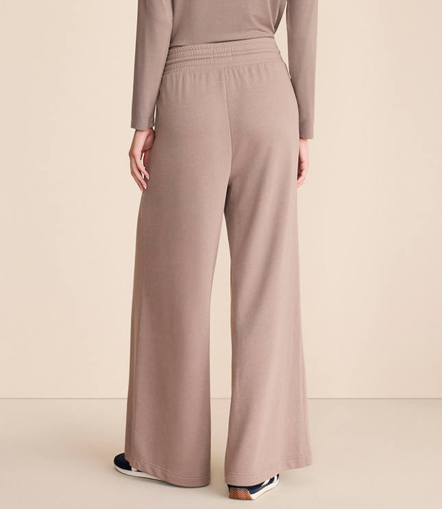 Lou & Grey Cozy Cotton Pleated Wide Leg Pants