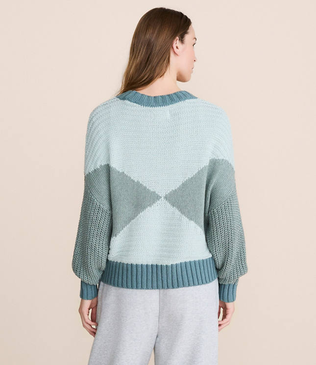 Lou & Grey Colorblock Mixed Stitch Sweater