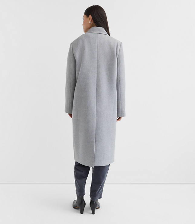 Tall Heathered Patch Pocket Coat