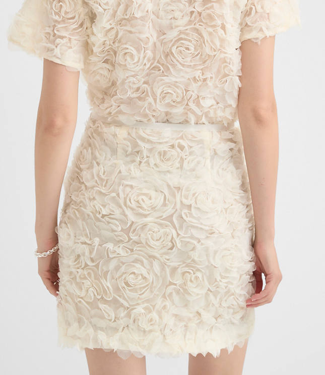 Petite Floral Tulle Mini Skirt