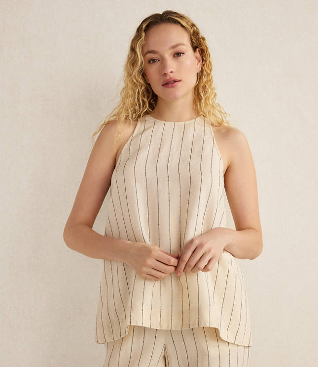 Haven Well Within Linen Blend Dobby Stripe Top
