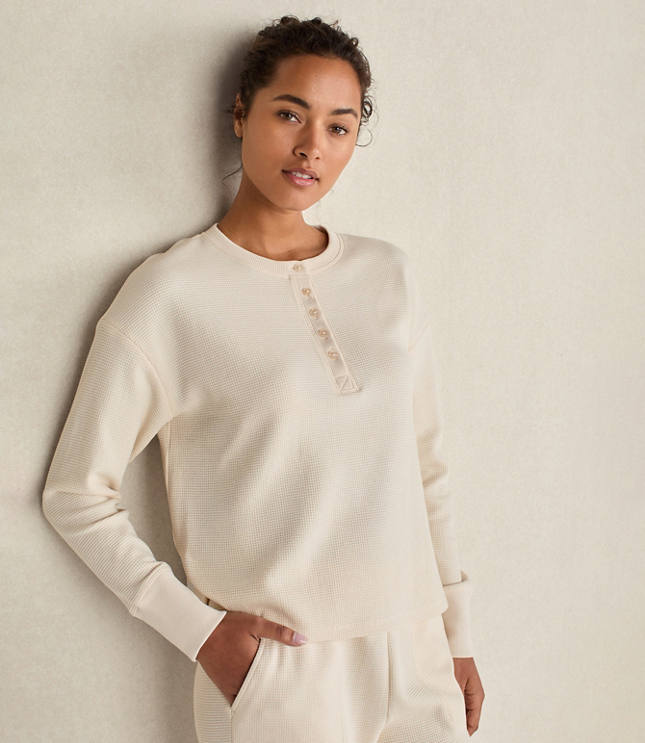 Haven Well Within Organic Cotton Waffle Henley
