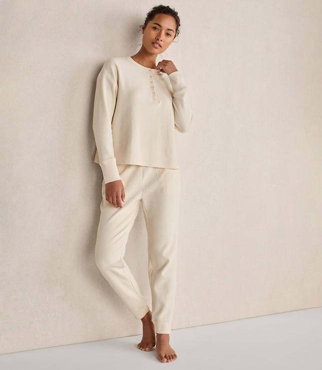 Haven Well Within Organic Cotton Waffle Henley carousel Product Image 3