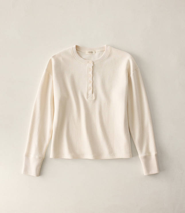 Haven Well Within Organic Cotton Waffle Henley carousel Product Image 4