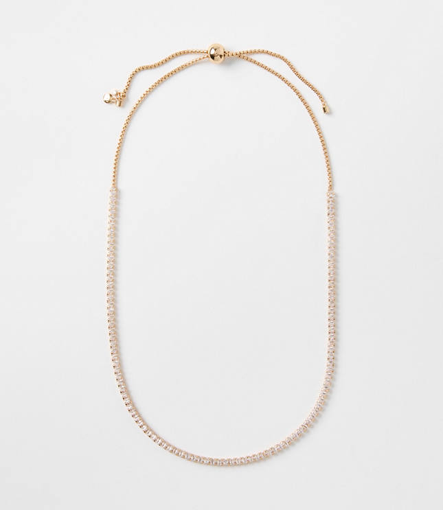 Pull Tie Tennis Necklace