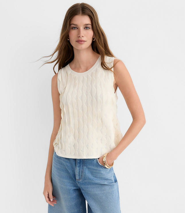 Scalloped Sweater Shell