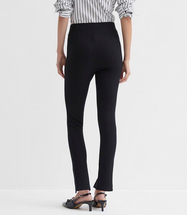 Petite Split Hem Leggings in Ponte
