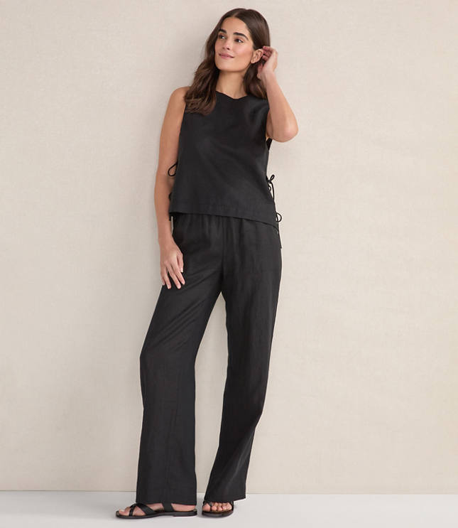 Haven Well Within Organic Cotton Linen Side Tie Tank