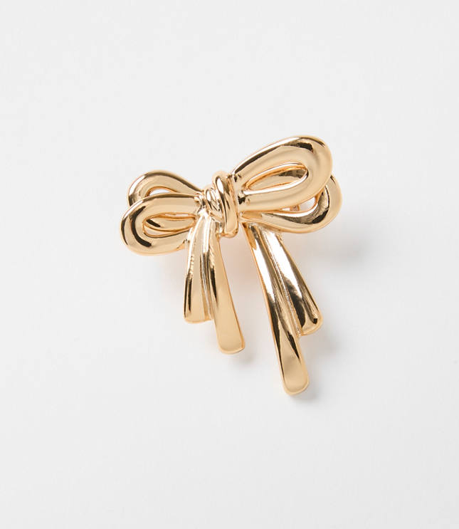 Metal Bow Brooch