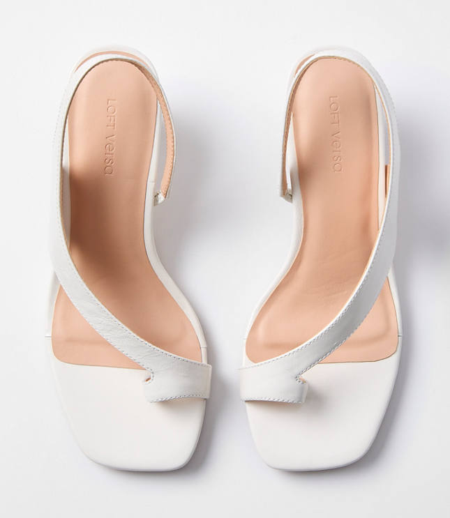 LOFT Versa Asymmetrical Leather Kitten Heels