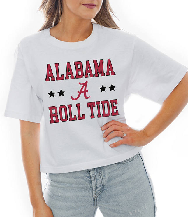 Gameday Couture Alabama Crimson Tide To The Point Crop Boxy Tee