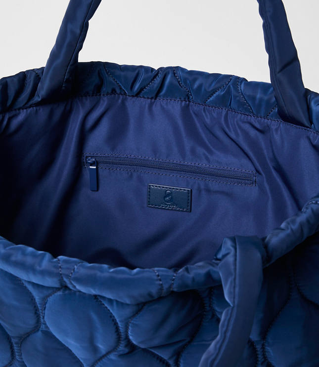 Lou & Grey Quilted Drawstring Tote Bag