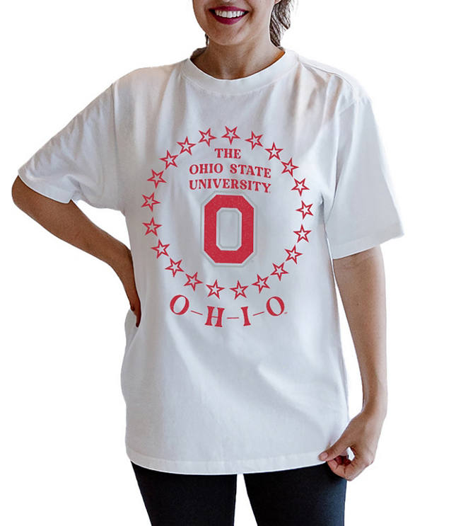 Gameday Couture Ohio State Buckeyes On Point Oversized Crew Neck Tee