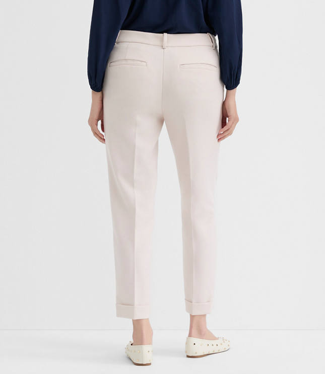 Curvy Cuffed Riviera Slim Pants in Melange