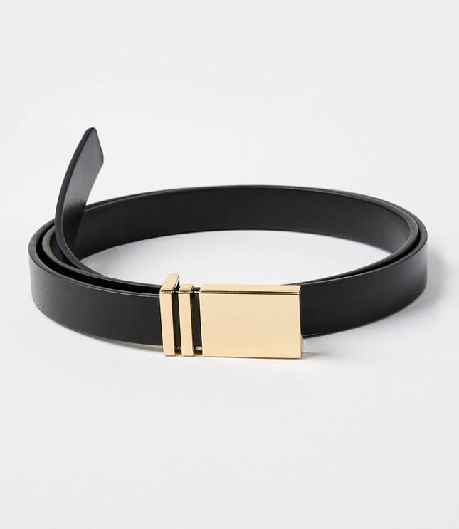 LOFT Versa Plaque Buckle Leather Belt