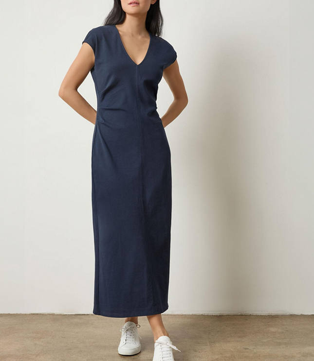 Lilla P Side Tuck Maxi Dress