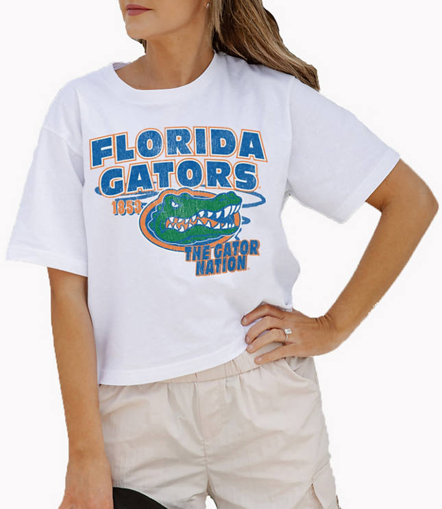Gameday Couture Florida Gators Goals Crop Boxy Tee