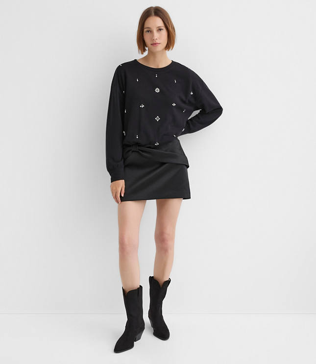 Petite Crystal Bubble Sweatshirt