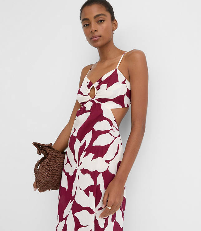 LOFT Beach Magnolia Open Back Keyhole Maxi Dress