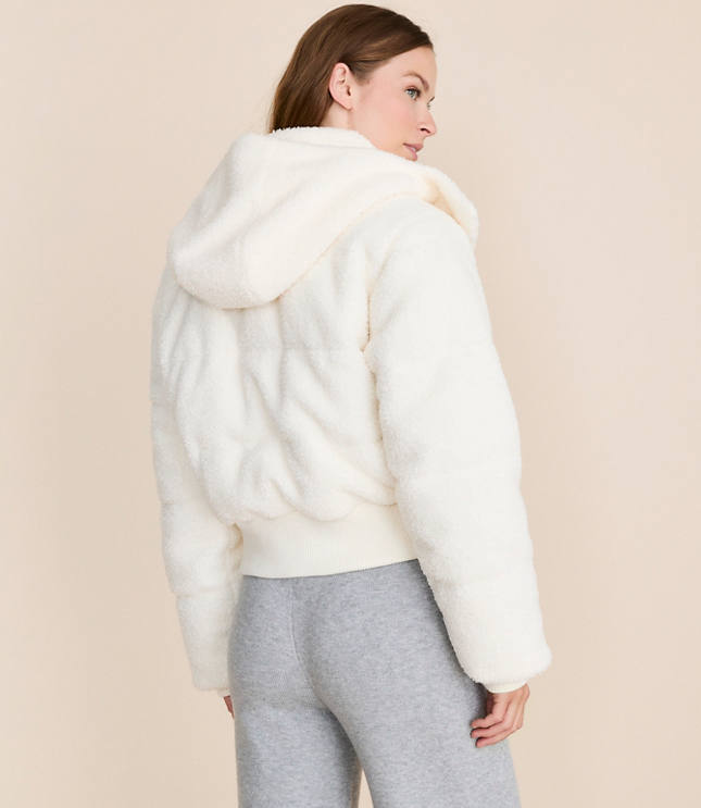 Petite Lou & Grey Hooded Sherpa Puffer Jacket