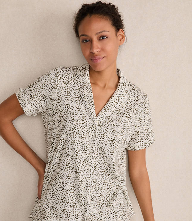 Haven Well Within Organic Cotton Jersey Animal Dot Pajama Top