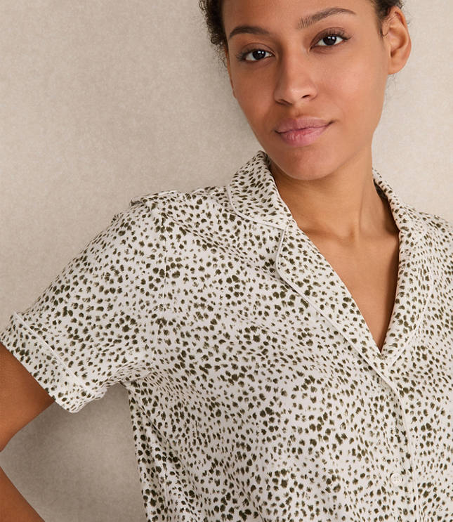 Haven Well Within Organic Cotton Jersey Animal Dot Pajama Top