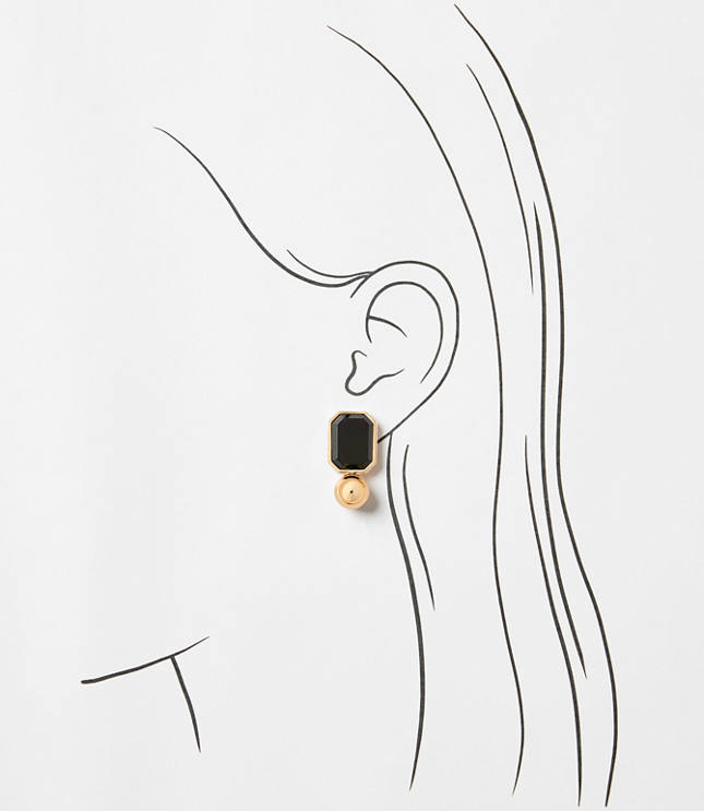 Resin Square Drop Earrings