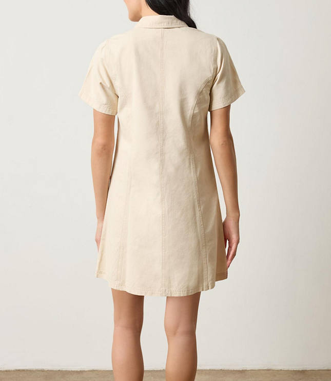 Lilla P Twill Paneled Shirtdress