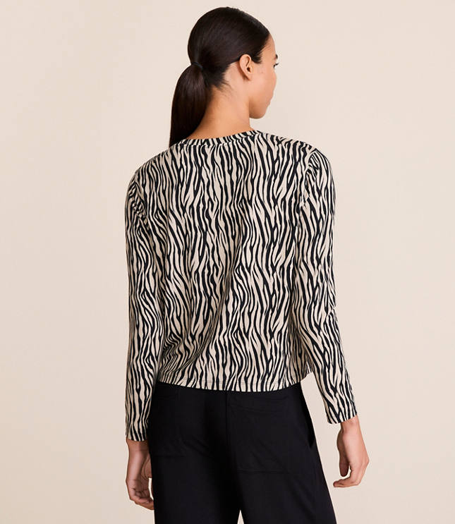 Lou & Grey Zebra Print Essential Modal Long Sleeve Tee