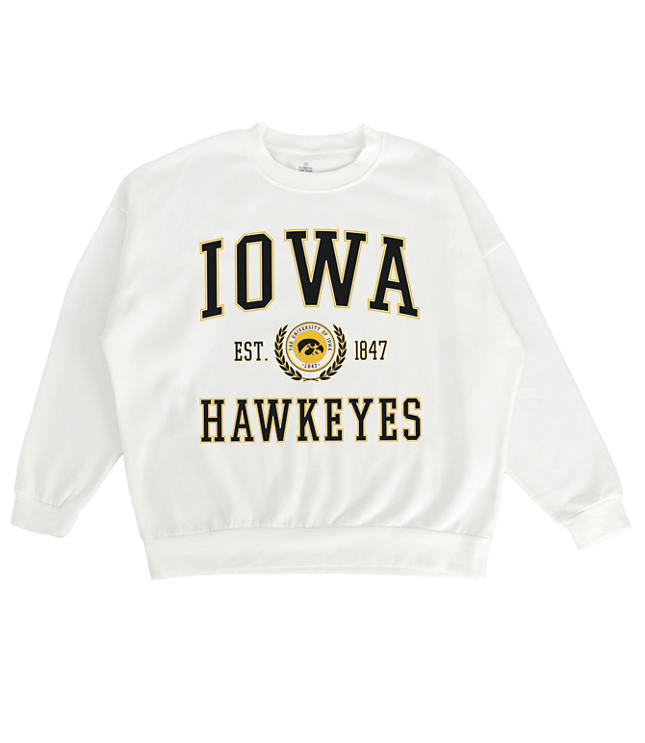 Gameday Couture Iowa Hawkeyes Timeless Triumph Fleece Crew Neck Pullover