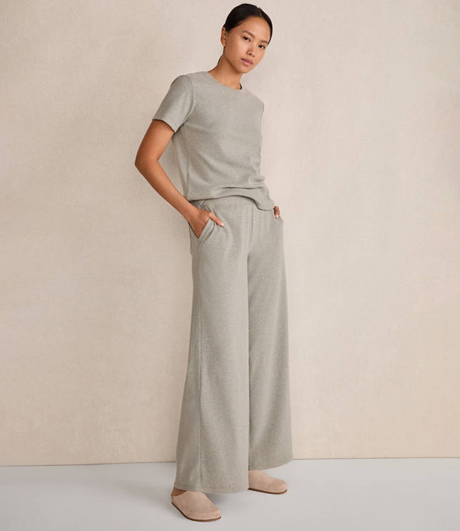 Haven Well Within Organic Cotton Rib Knit Wide Leg Pants