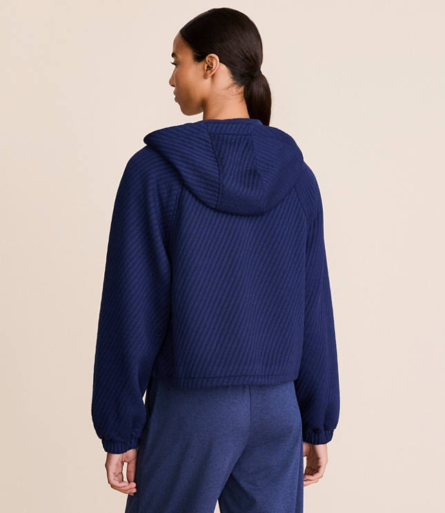 Petite Lou & Grey Quilted Jacquard Zip Hoodie