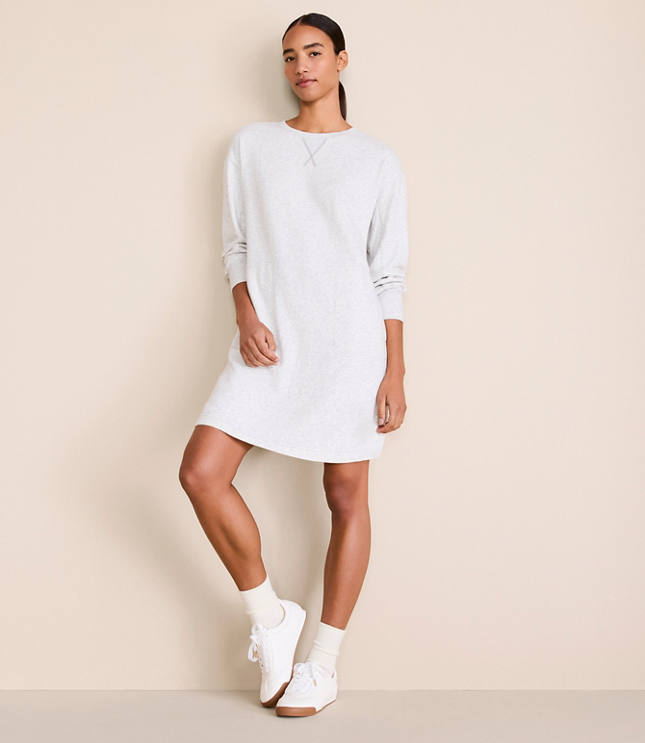 Lou & Grey Heathered Cozy Cotton Mini Pocket Dress