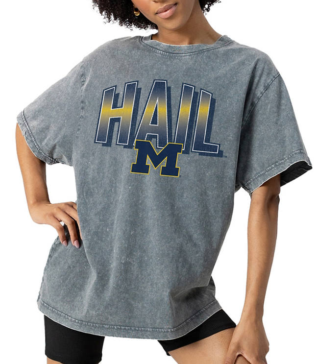 Gameday Couture Michigan Wolverines Peak Performance Oversized Crew Neck Tee