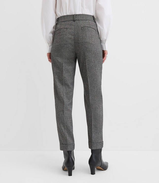 Curvy Cuffed Riviera Slim Pants in Twill