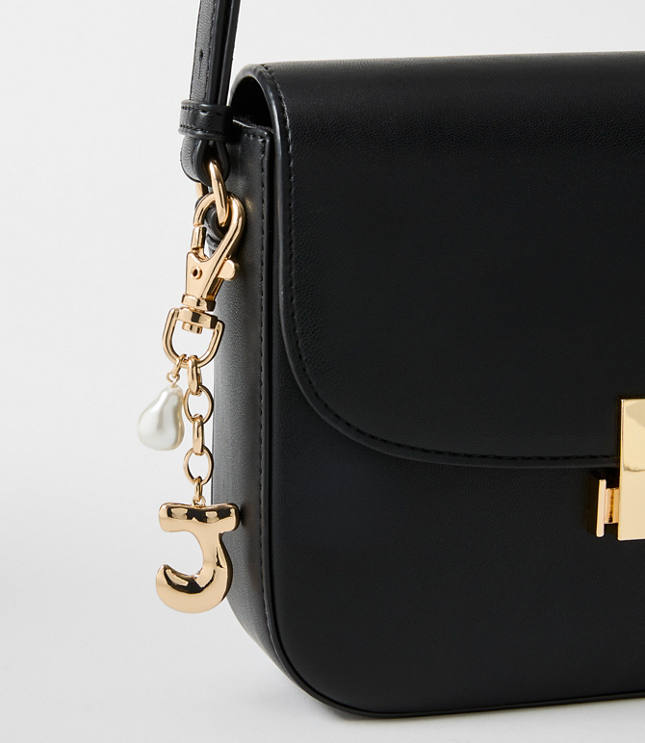 Pearlized Bubble Letter Initial Bag Charm