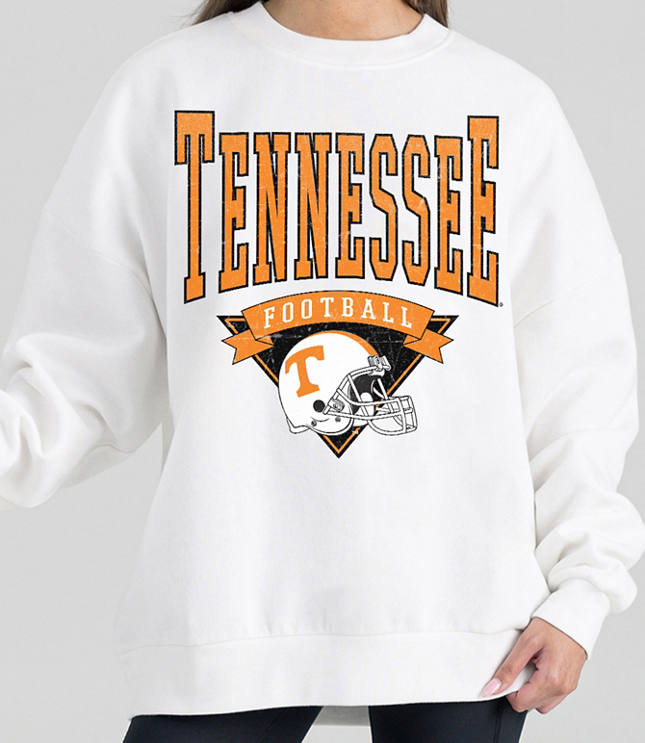 Gameday Couture Tennessee Volunteers Slow Motion Fleece Crew Neck Pullover