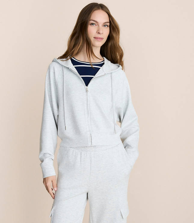Petite Lou & Grey Heathered Scubasoft Zip Hoodie